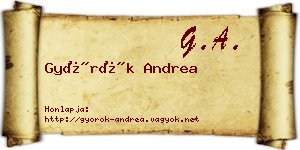 Györök Andrea névjegykártya