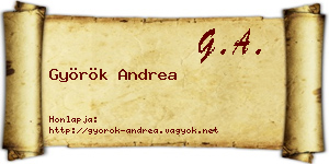 Györök Andrea névjegykártya